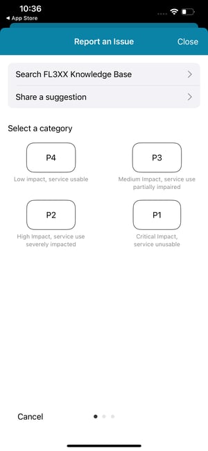 Access the Bug Reporting Feature